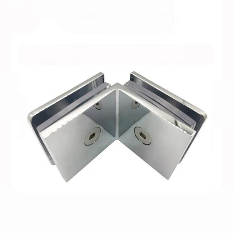 90 degree glass door shower bracket hinge clamp